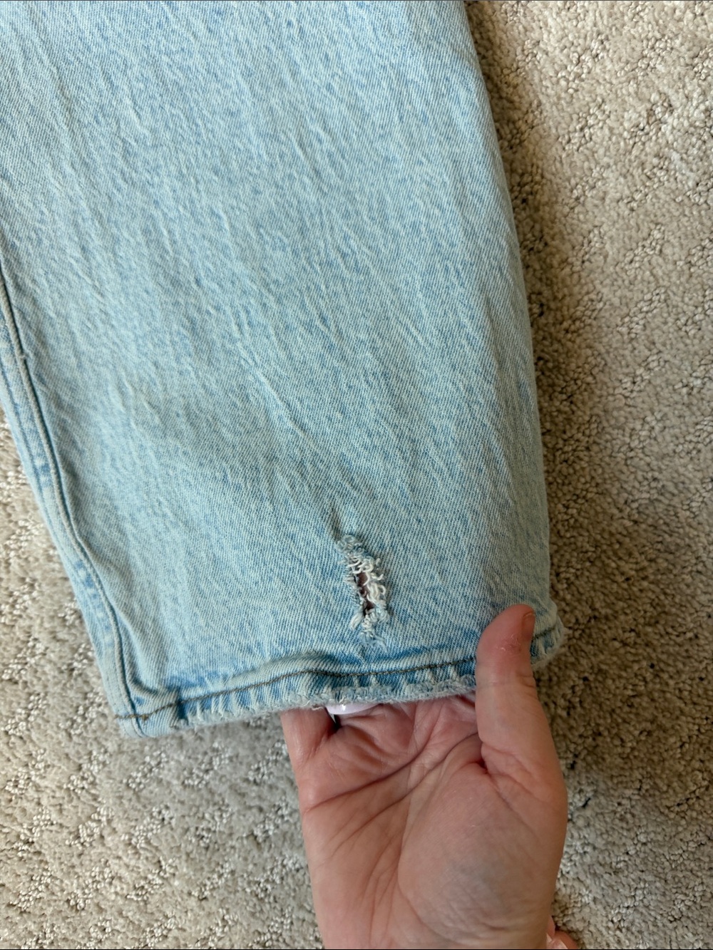 Abercrombie Ultra High-Rise 90s Straight Light Wash Jeans -Curve Love - Picture 6 of 6